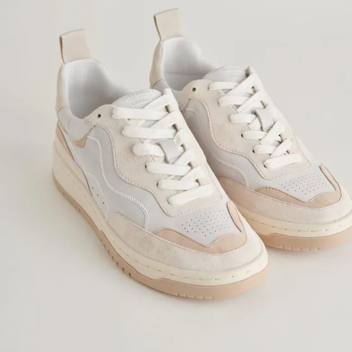 Dolce Vita Adella Sneakers White Dune Leather Women Sneakers