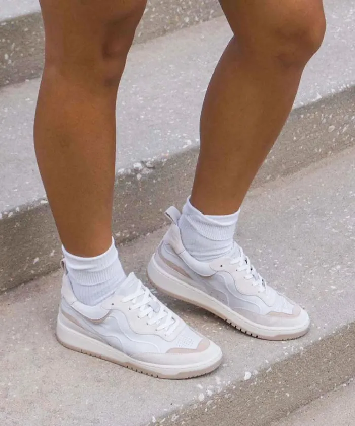 Dolce Vita Adella Sneakers White Dune Leather Women Sneakers
