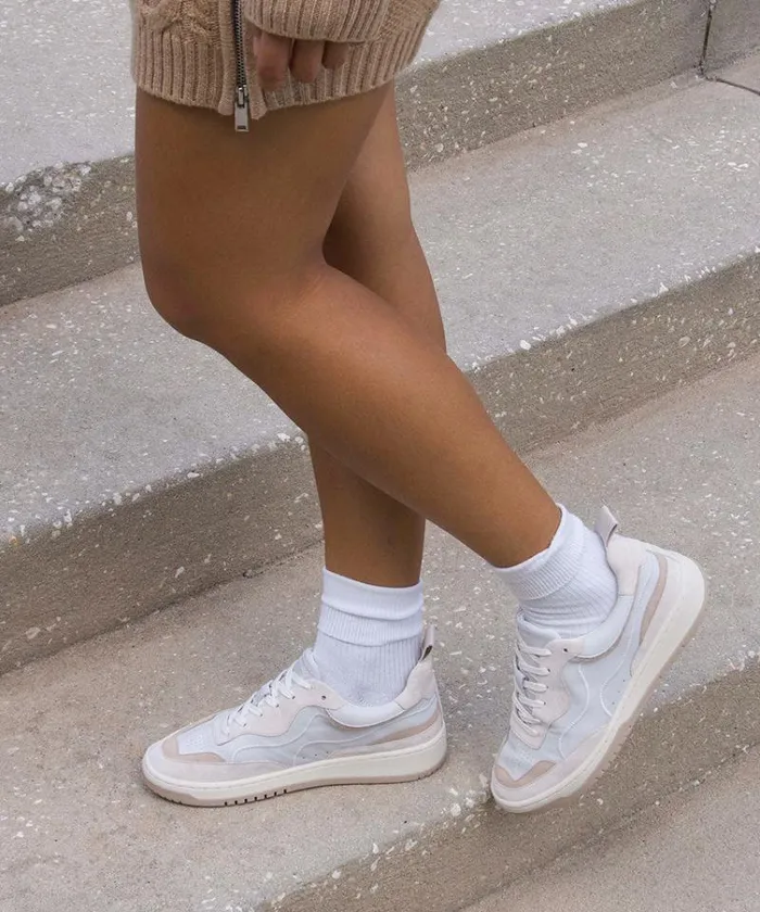 Dolce Vita Adella Sneakers White Dune Leather Women Sneakers