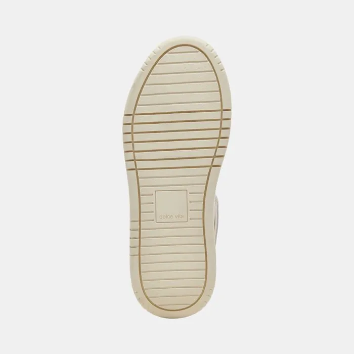 Dolce Vita Adella Sneakers White Gold Leather Women Sneakers
