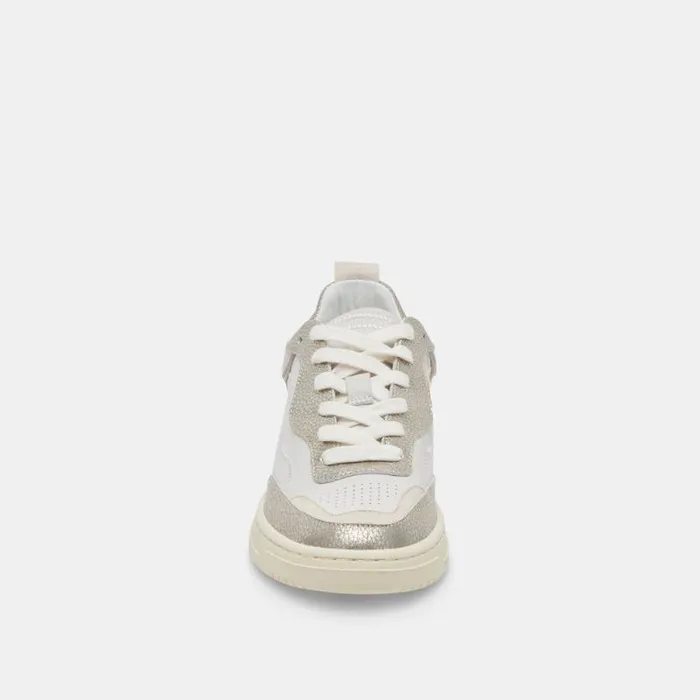 Dolce Vita Adella Sneakers White Gold Leather Women Sneakers