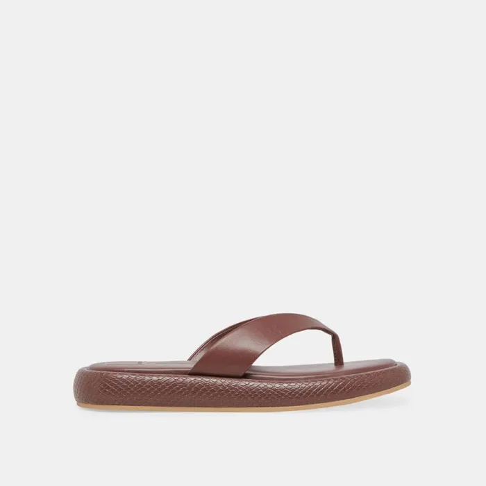 Dolce Vita Adin Sandals Walnut Leather Women Sandals