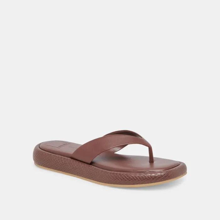Dolce Vita Adin Sandals Walnut Leather Women Sandals