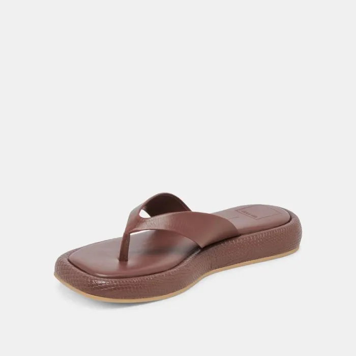 Dolce Vita Adin Sandals Walnut Leather Women Sandals