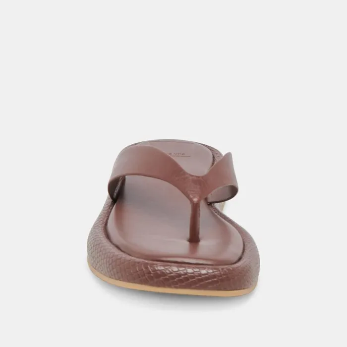 Dolce Vita Adin Sandals Walnut Leather Women Sandals