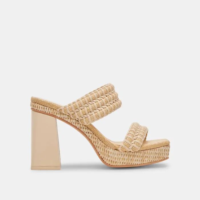 Dolce Vita Alfred Heels Lt Natural Raffia Women Heels