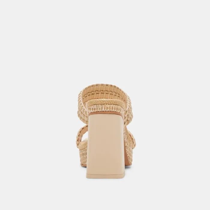 Dolce Vita Alfred Heels Lt Natural Raffia Women Heels