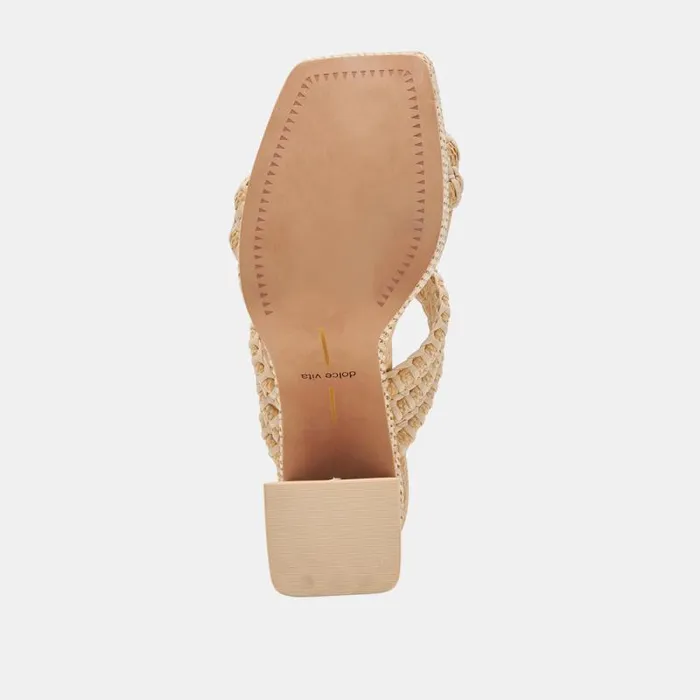 Dolce Vita Alfred Heels Lt Natural Raffia Women Heels