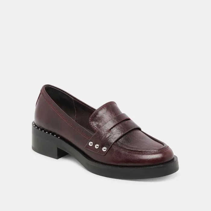 Dolce Vita Aliane Loafers Mulberry Leather Women Flats and Loafers