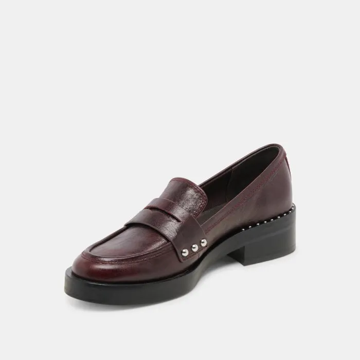 Dolce Vita Aliane Loafers Mulberry Leather Women Flats and Loafers