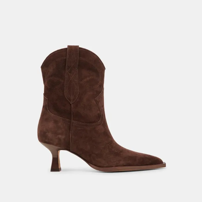 Dolce Vita Angel Booties Dk Brown Suede Women Boots and Booties