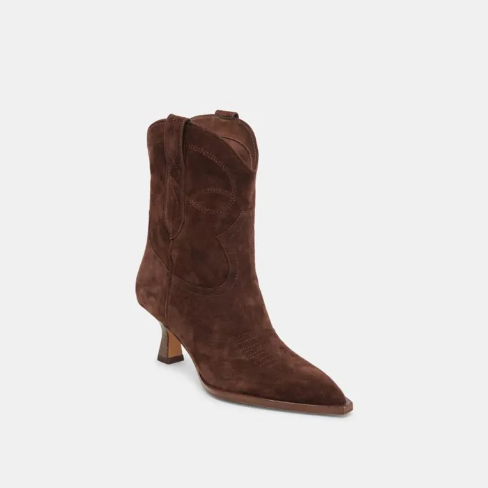 Dolce Vita Angel Booties Dk Brown Suede Women Boots and Booties
