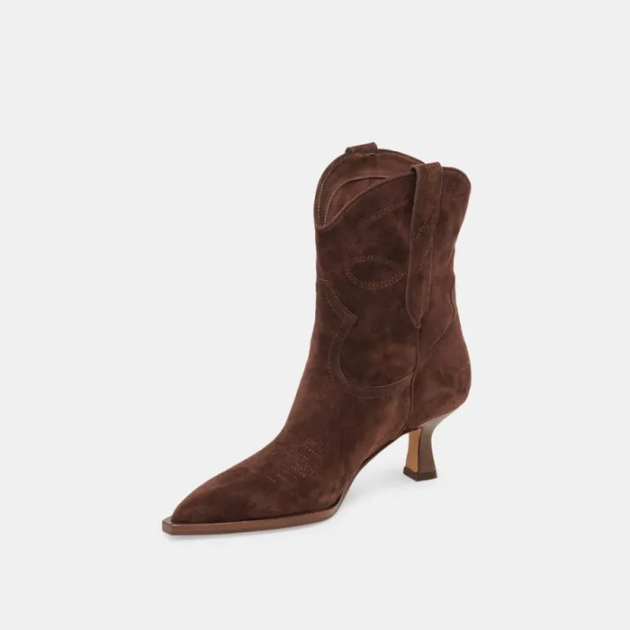 Dolce Vita Angel Booties Dk Brown Suede Women Boots and Booties