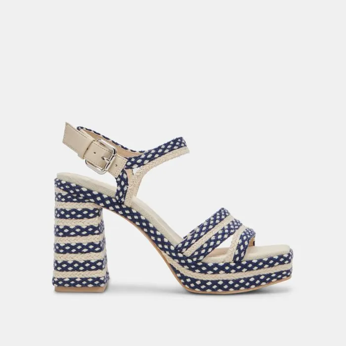 Dolce Vita Arnela Heels Navy Multi Woven Women Heels
