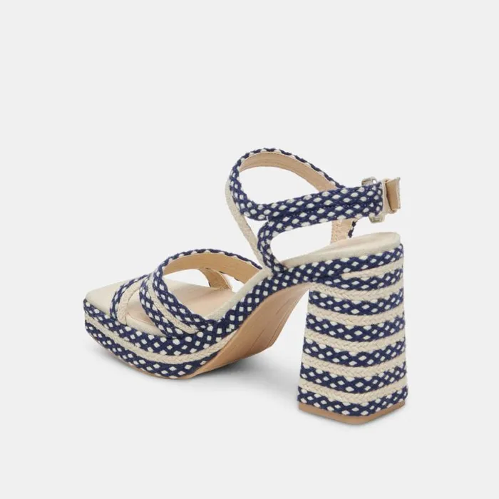 Dolce Vita Arnela Heels Navy Multi Woven Women Heels