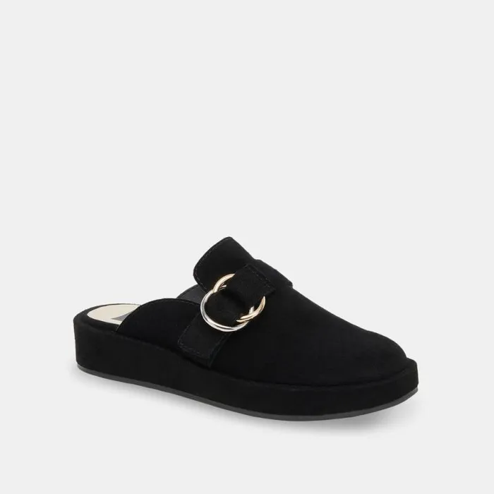 Dolce Vita Astor Flats Onyx Suede Women Flats and Loafers