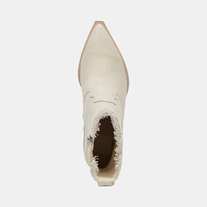 Dolce Vita Austin Boots Ivory Denim Women Boots and Booties