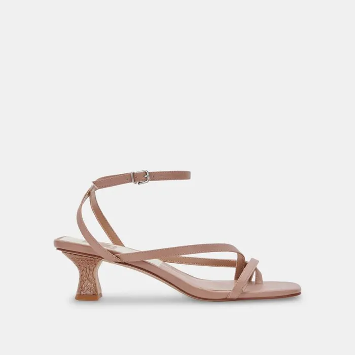 Dolce Vita Baylor Heels Cafe Leather Women Sandals