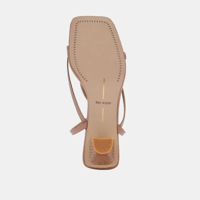 Dolce Vita Baylor Heels Cafe Leather Women Sandals