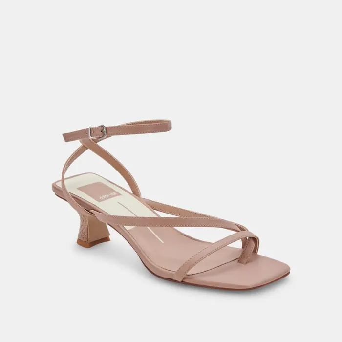 Dolce Vita Baylor Heels Cafe Leather Women Sandals