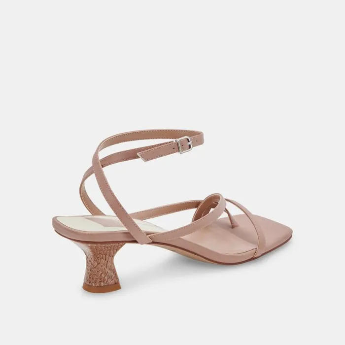 Dolce Vita Baylor Heels Cafe Leather Women Sandals