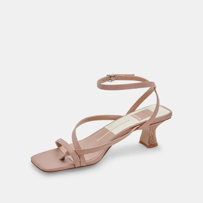 Dolce Vita Baylor Heels Cafe Leather Women Sandals