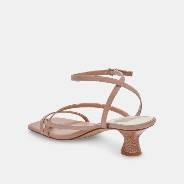 Dolce Vita Baylor Heels Cafe Leather Women Sandals