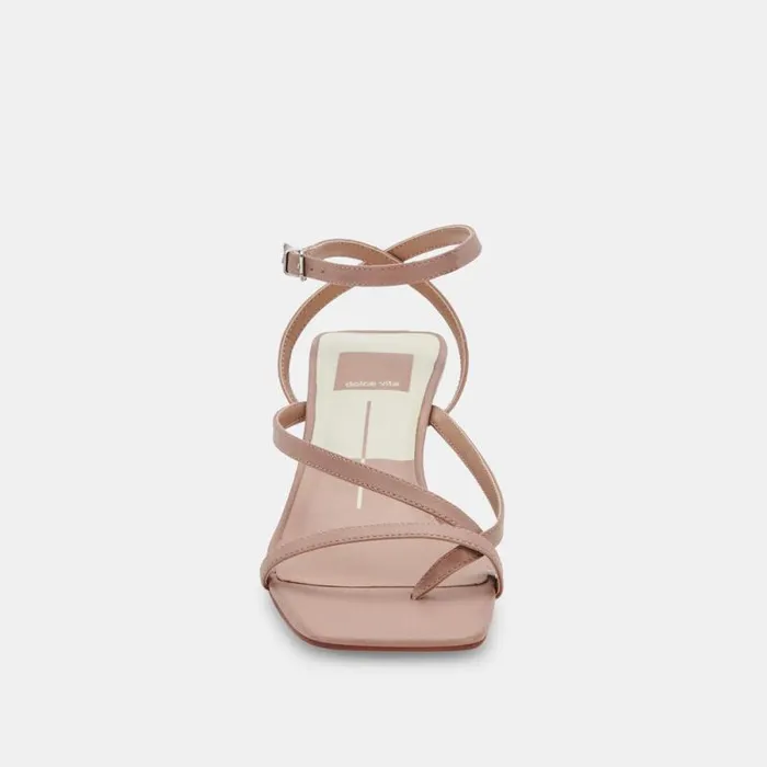 Dolce Vita Baylor Heels Cafe Leather Women Sandals
