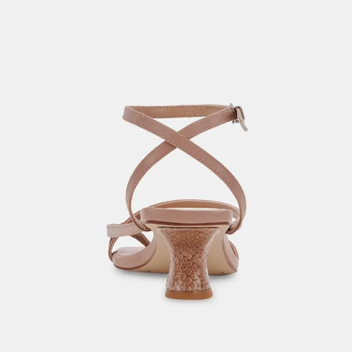 Dolce Vita Baylor Heels Cafe Leather Women Sandals