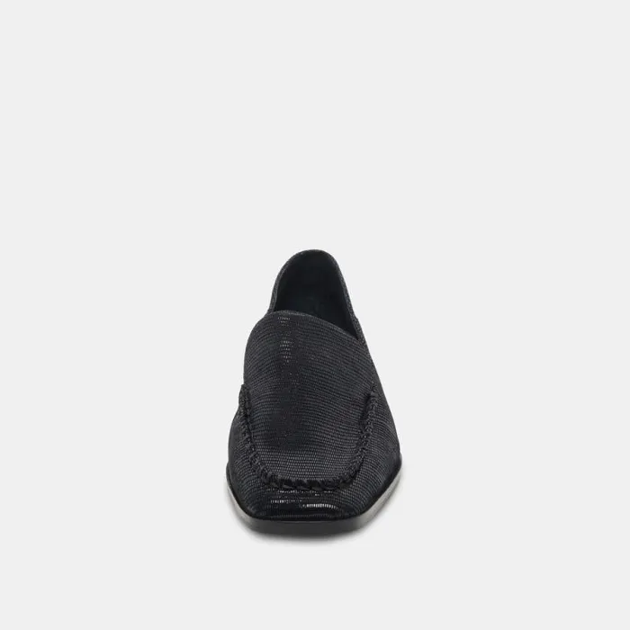 Dolce Vita Beny Flats Onyx Embossed Leather Women Flats and Loafers