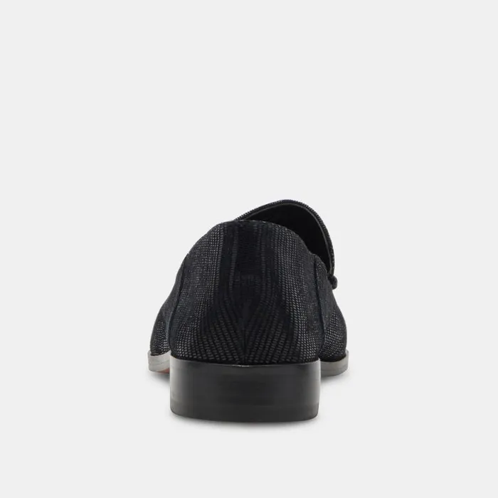 Dolce Vita Beny Flats Onyx Embossed Leather Women Flats and Loafers