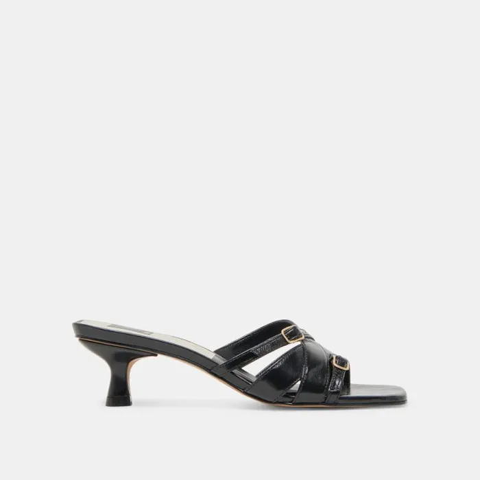 Dolce Vita Bryant Heels Midnight Crinkle Patent Women Heels