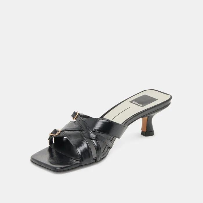Dolce Vita Bryant Heels Midnight Crinkle Patent Women Heels