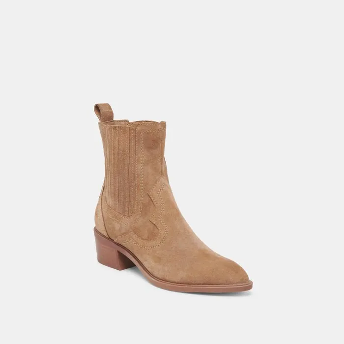 Dolce Vita Brylee H2O Wide Booties Mushroom Suede Women Boots and Booties