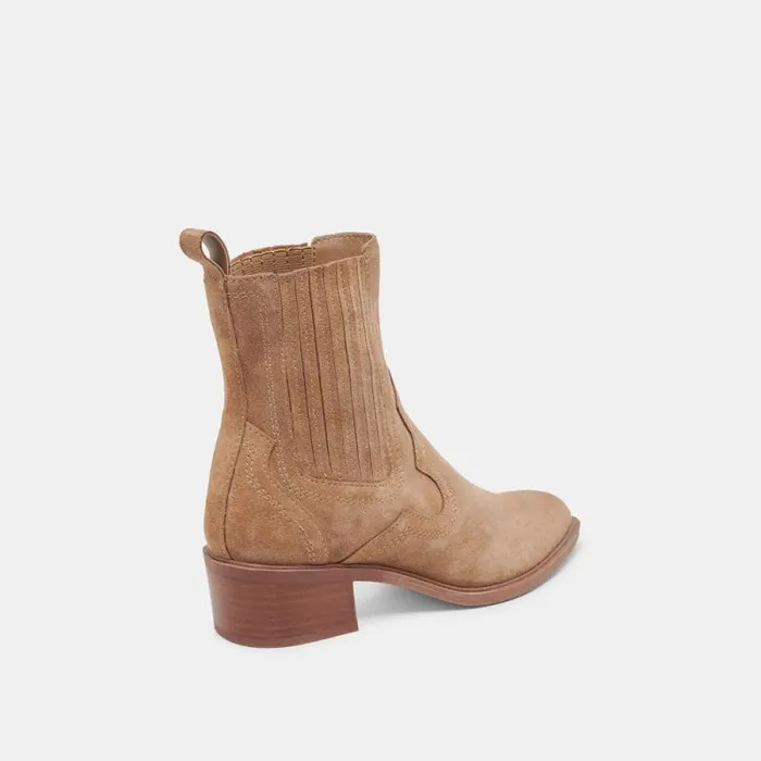 Dolce Vita Brylee H2O Wide Booties Mushroom Suede Women Boots and Booties