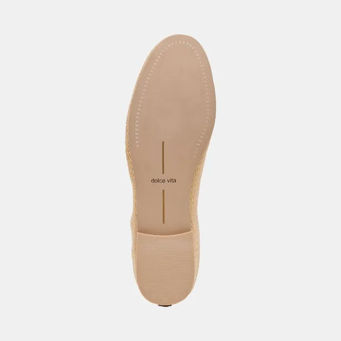 Dolce Vita Cacy Ballet Flats Natural Raffia Women Flats and Loafers