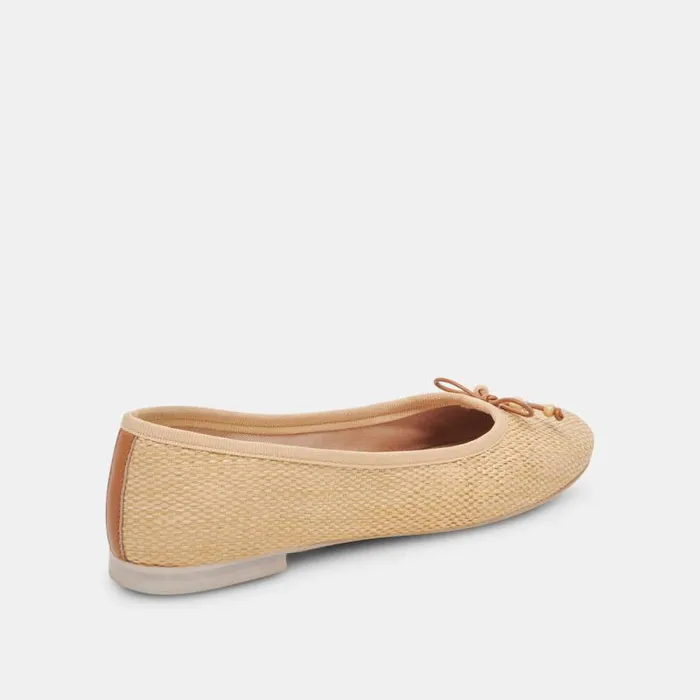 Dolce Vita Cacy Ballet Flats Natural Raffia Women Flats and Loafers