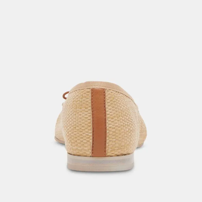 Dolce Vita Cacy Ballet Flats Natural Raffia Women Flats and Loafers