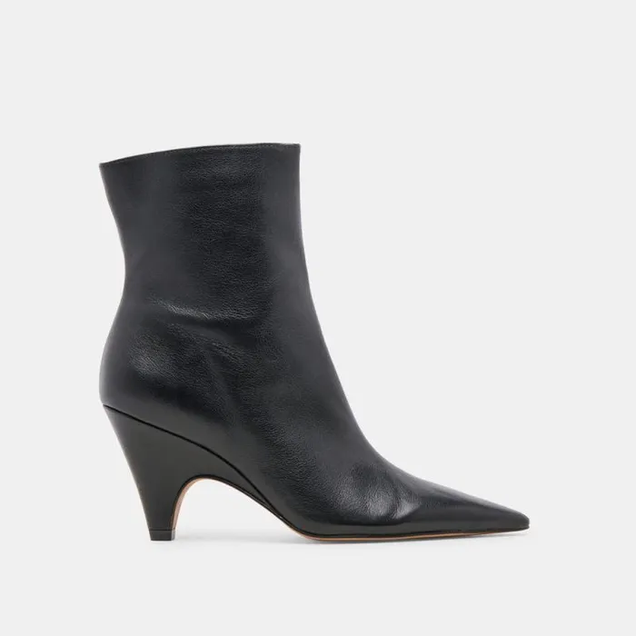 Dolce Vita Calico Booties Black Leather Women Boots and Booties