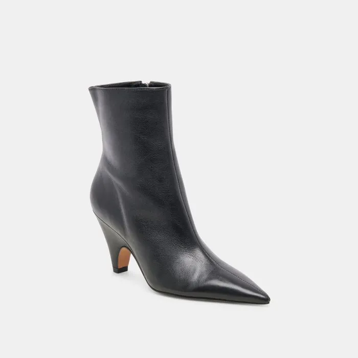 Dolce Vita Calico Booties Black Leather Women Boots and Booties