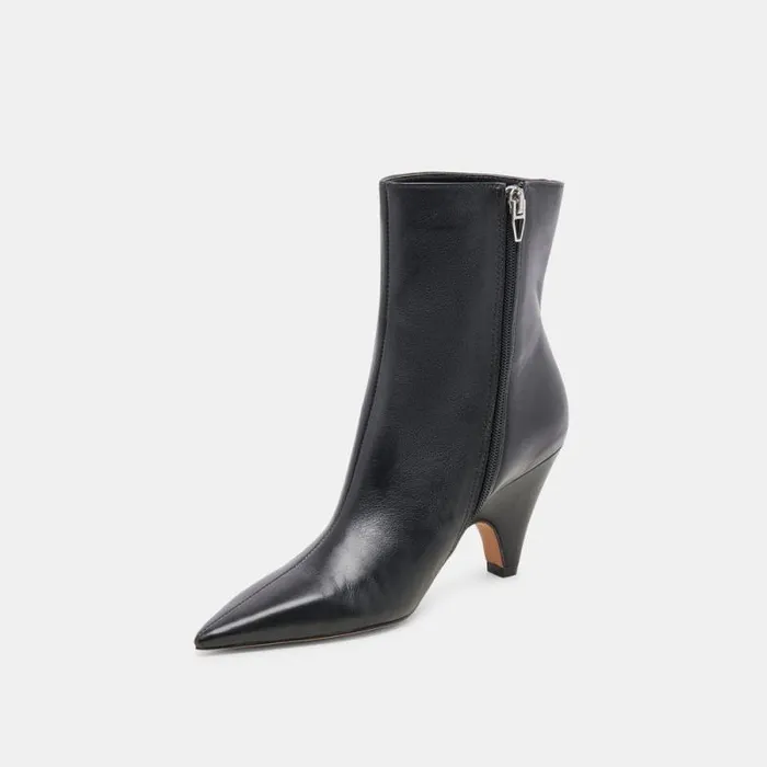 Dolce Vita Calico Booties Black Leather Women Boots and Booties