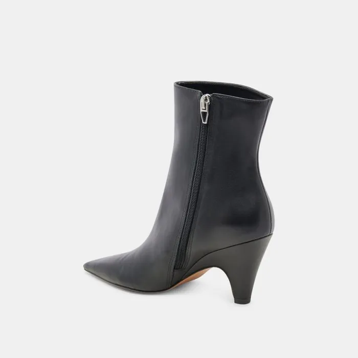 Dolce Vita Calico Booties Black Leather Women Boots and Booties