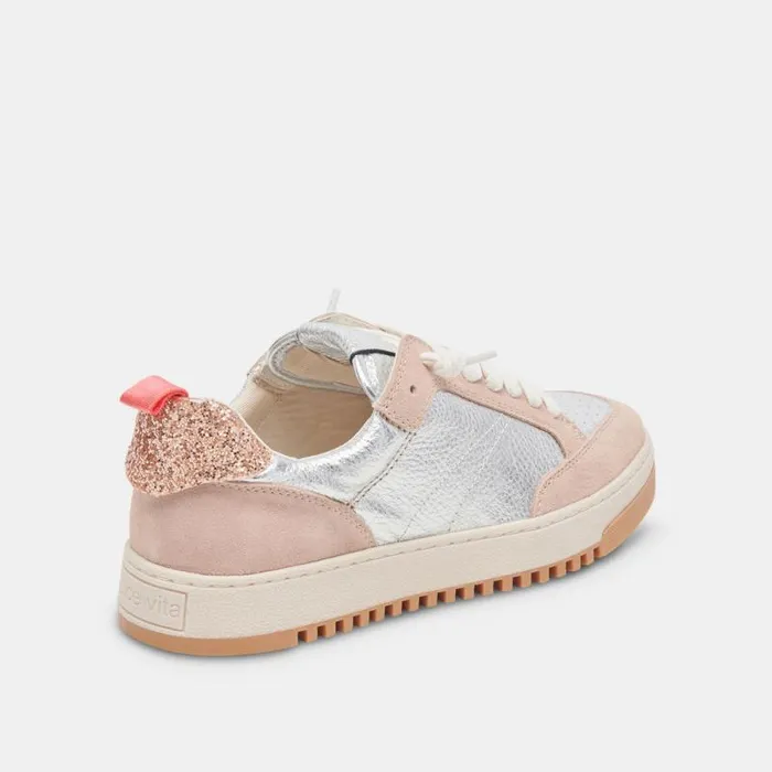 Dolce Vita Calil Sneakers Blush Multi Metallic Leather Women Sneakers