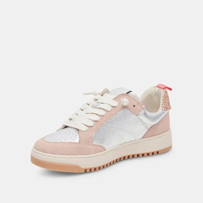 Dolce Vita Calil Sneakers Blush Multi Metallic Leather Women Sneakers