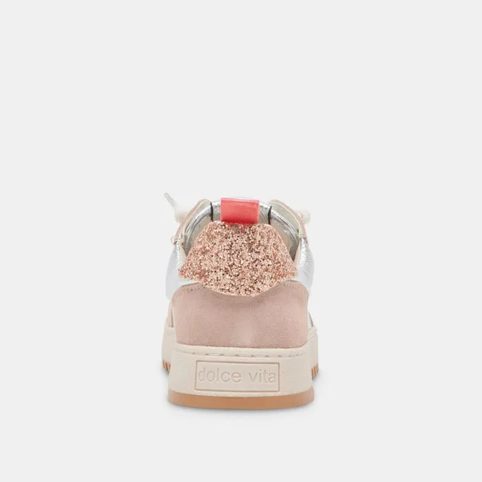 Dolce Vita Calil Sneakers Blush Multi Metallic Leather Women Sneakers