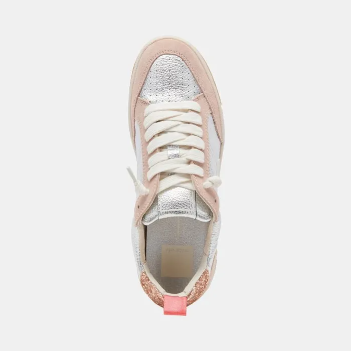 Dolce Vita Calil Sneakers Blush Multi Metallic Leather Women Sneakers