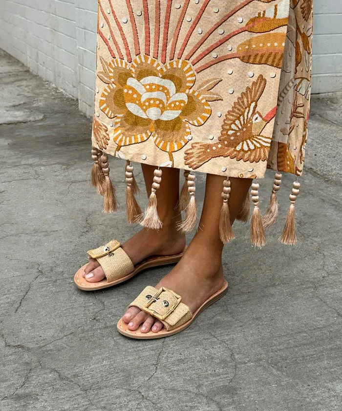 Dolce Vita Dasa Sandals Warm Natural Raffia Women Sandals