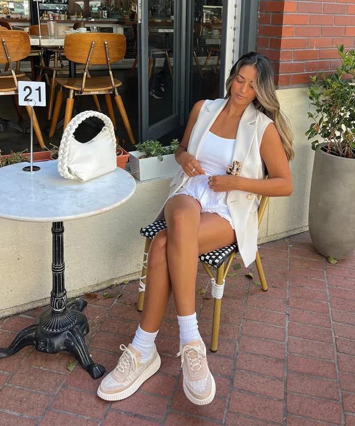 Dolce Vita Dolen Sneakers Ivory Multi Woven Women Sneakers