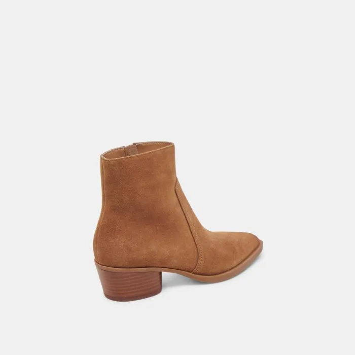 Dolce Vita Fahari H2O Wide Booties Brown Suede Women Boots and Booties