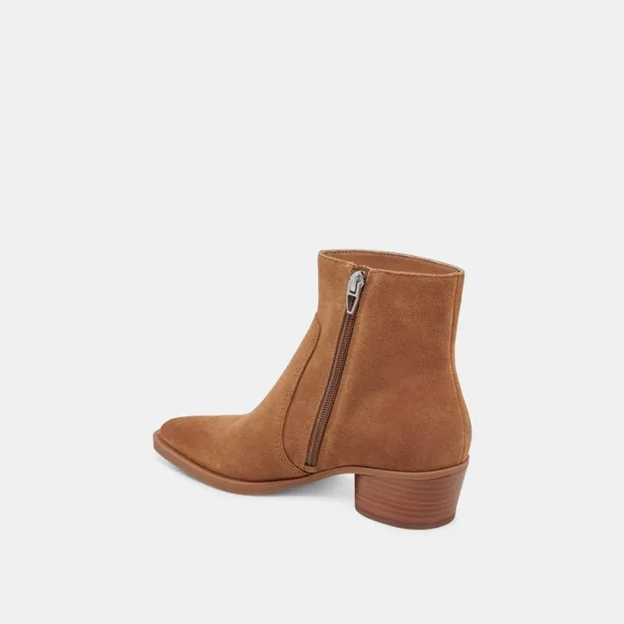 Dolce Vita Fahari H2O Wide Booties Brown Suede Women Boots and Booties
